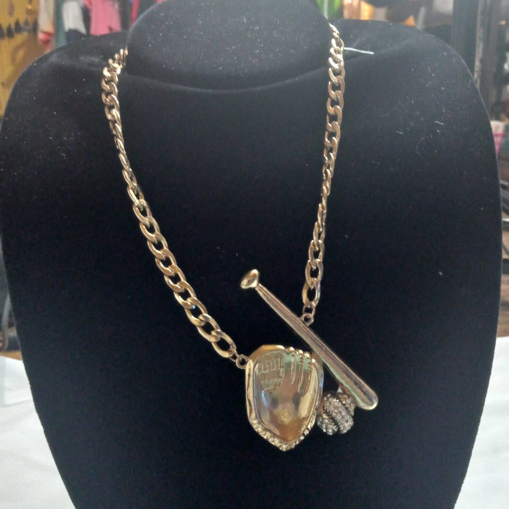 Cleopatra by Jennifer Gold baseball Necklace
